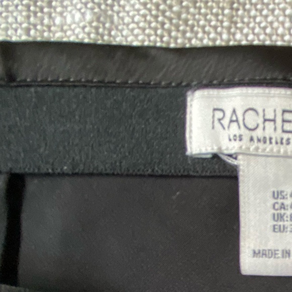 Rachel Zoe Black Satin Sheen Pull On Slip Casual Office Midi Skirt- Size- 4 - Picture 10 of 14